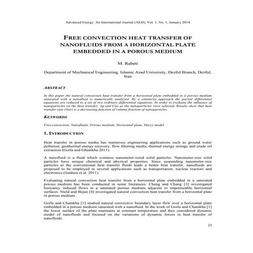 Review Article on Natural Convection Heat Transfer | PDF