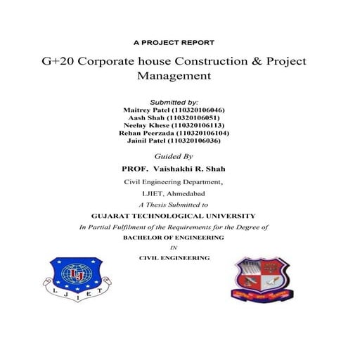 G+20 Corporate House Construction & Project Management.