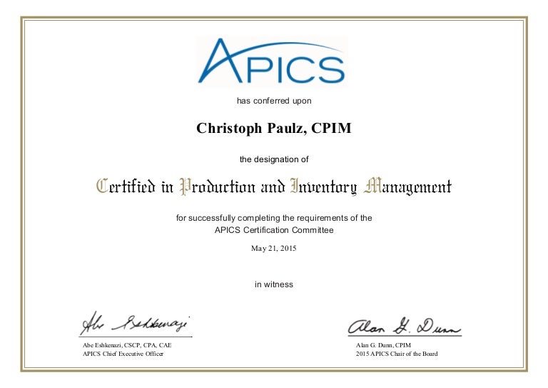 APICS_CPIM_Original_Certificate_A4