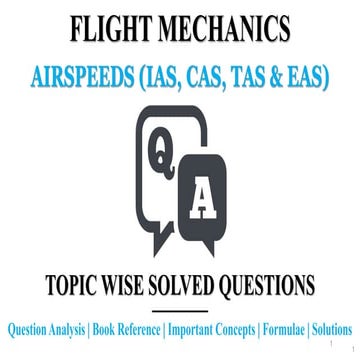 Airspeeds | Q & A | Question Analysis | Flight Mechanics | GATE Aerospace