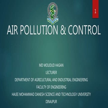 Air pollution and control