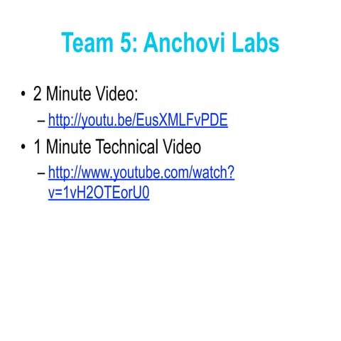 Anchovi  NSF final Presentation