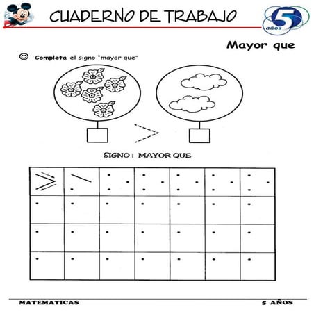 Cuaderno de Trabajo III - 5 Años Matematica
