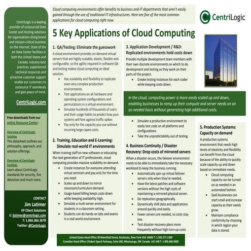 5 Applications of Cloud Computing