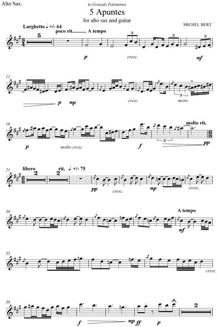 Saxophone Eugene Bozza Improvisation Et Caprice Pour Saxophone Solo