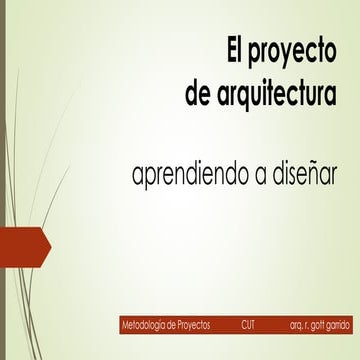 El Proyecto de Arquitectura