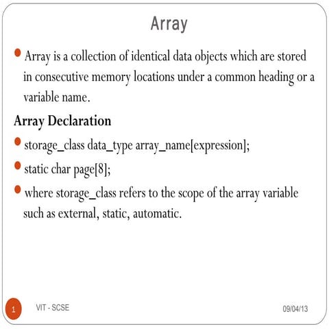 5 array | PPT