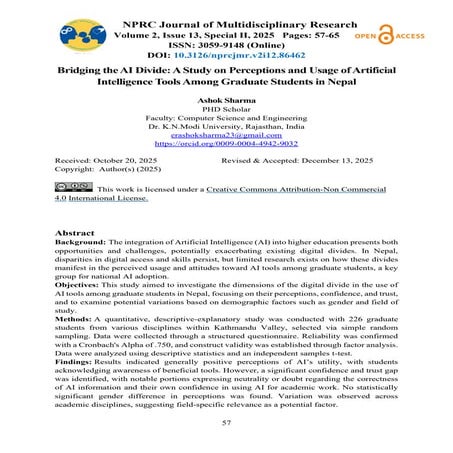 Bridging the AI Digital Divide in Nepalese Higher Education | PDF