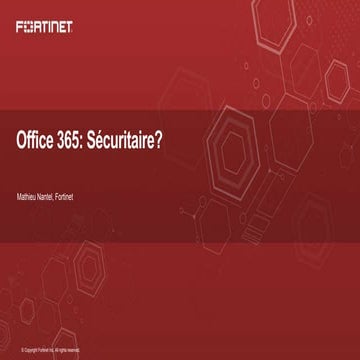 Office 365 : Sécuritaire?
