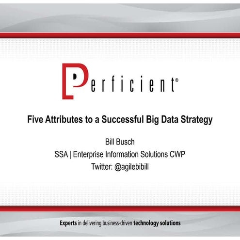 Five Attributes to a Successful Big Data Strategy