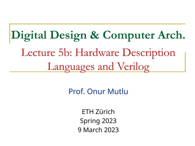 Hardware description languages | PPTX