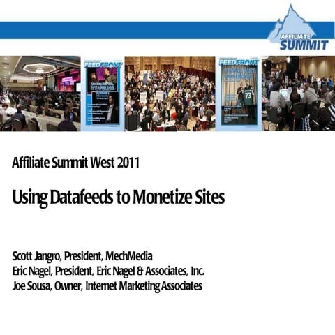 Using Datafeeds to Monetize Sites