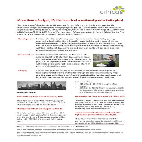 More than a Budget, it’s the launch of a national productivity plan!