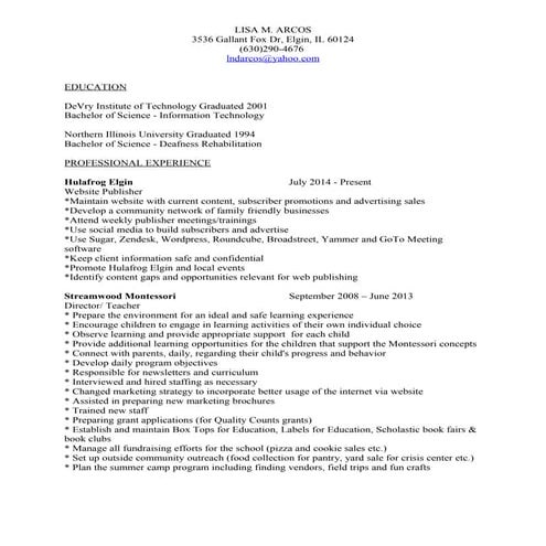 Annette Thompson Resume | PDF