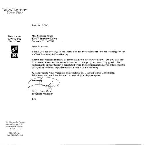 2002 Recommendation Letter IUSB