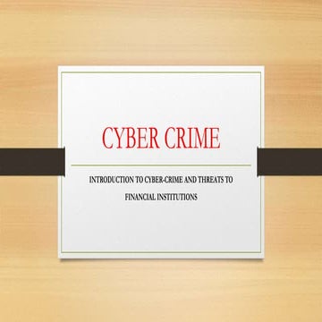CYBER CRIME
