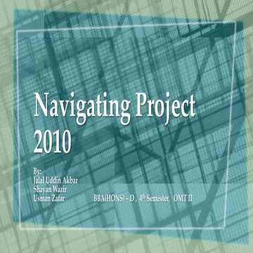 Navigating Project 2010 (OMT II)