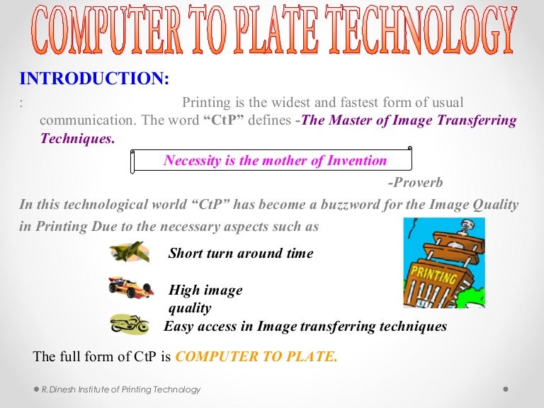 Computer to Plate Presentation