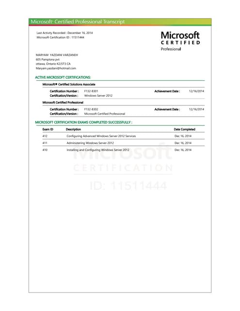 Microsoft Certifications Transcript.PDF