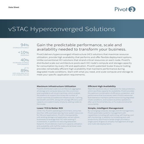 Datasheet - Pivot3 - HCI Family
