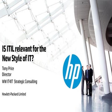 Is ITIL relevant for the New Style of IT Tony Price SITS15 V1