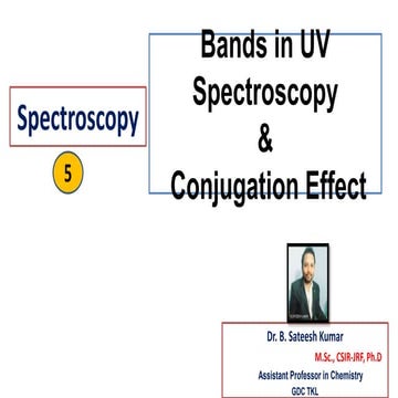 Bands in UV Spectroscopy