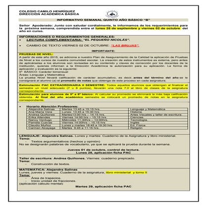6º basico a 25 septiembre | PDF