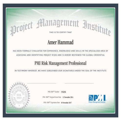 Certificación PMI-RMP | PDF