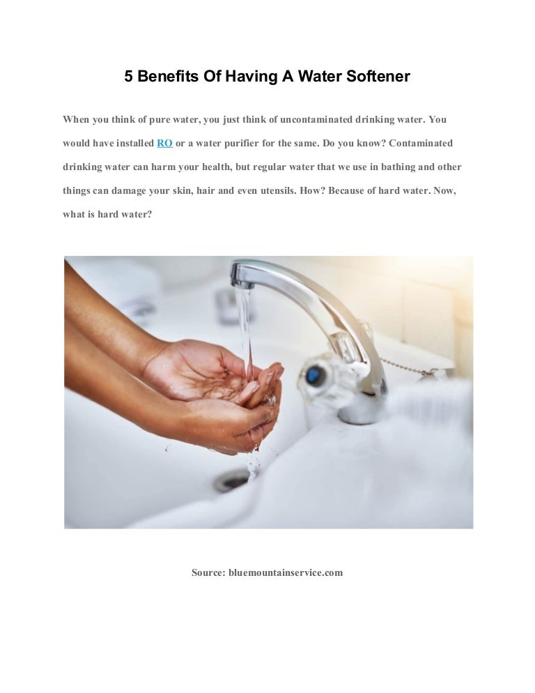 5 benefits of having a water softener