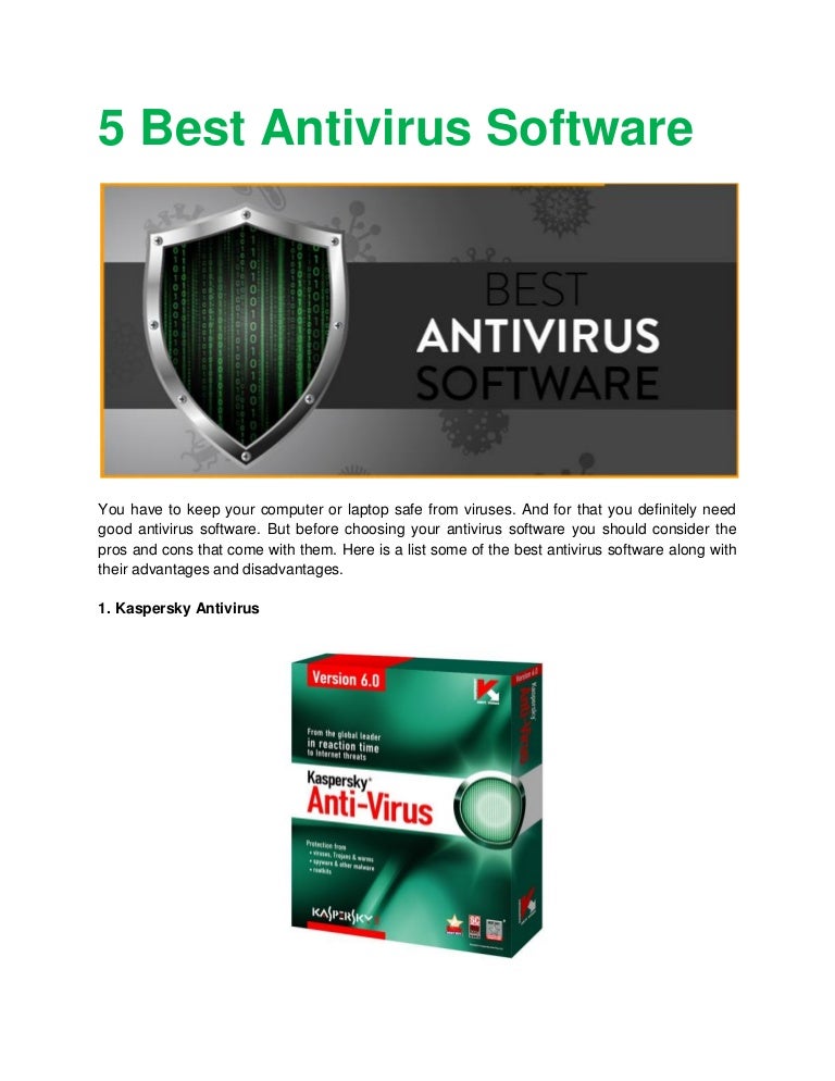 5 best antivirus software