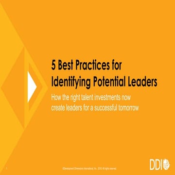 5 Best Practices for Identifying Potential Leaders