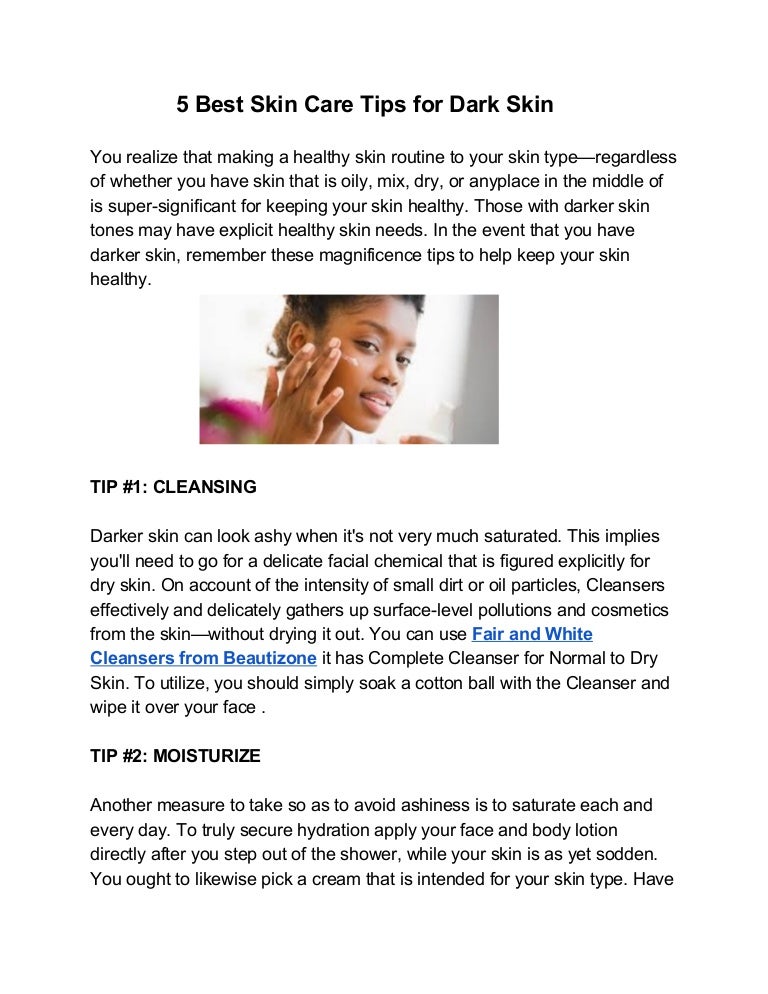 dark skin tips