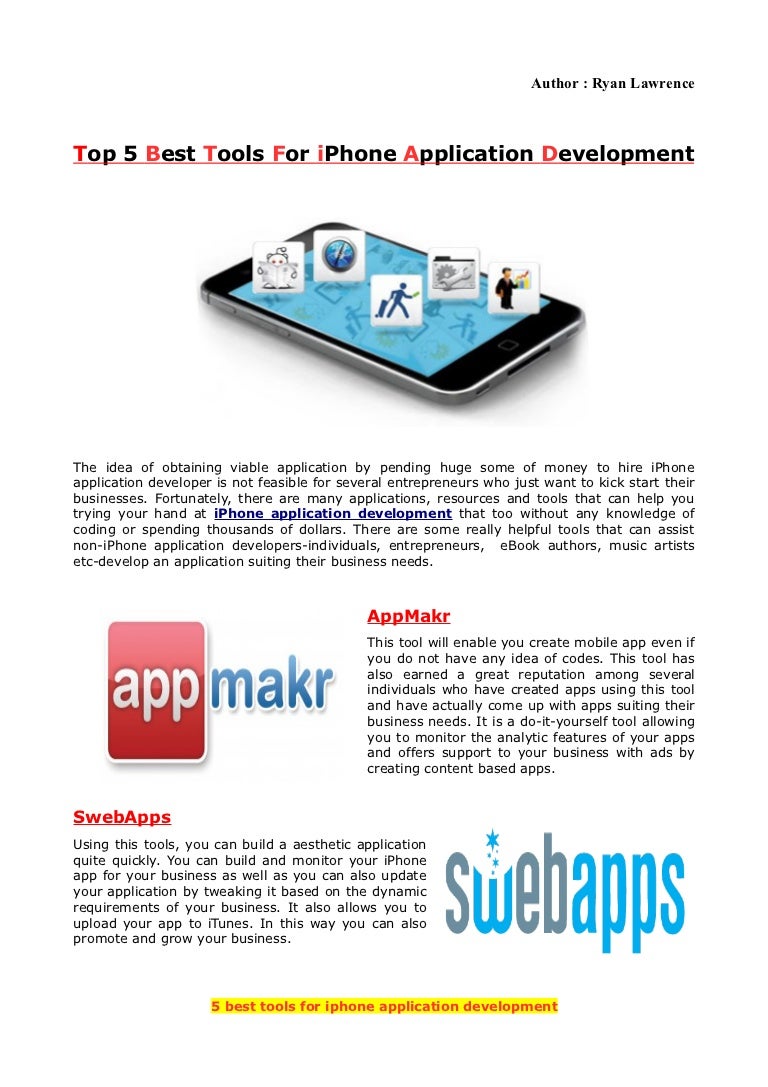 5 Best Tools For iPhone Application Development