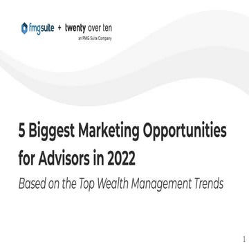 5 Biggest Marketing Opportunities for Advisors in 2022