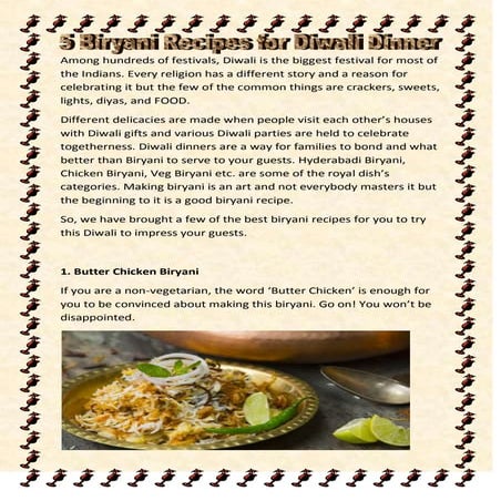 5 biryani recipes for diwali dinner