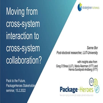 Moving from cross-system interaction to cross-system collaboration? 