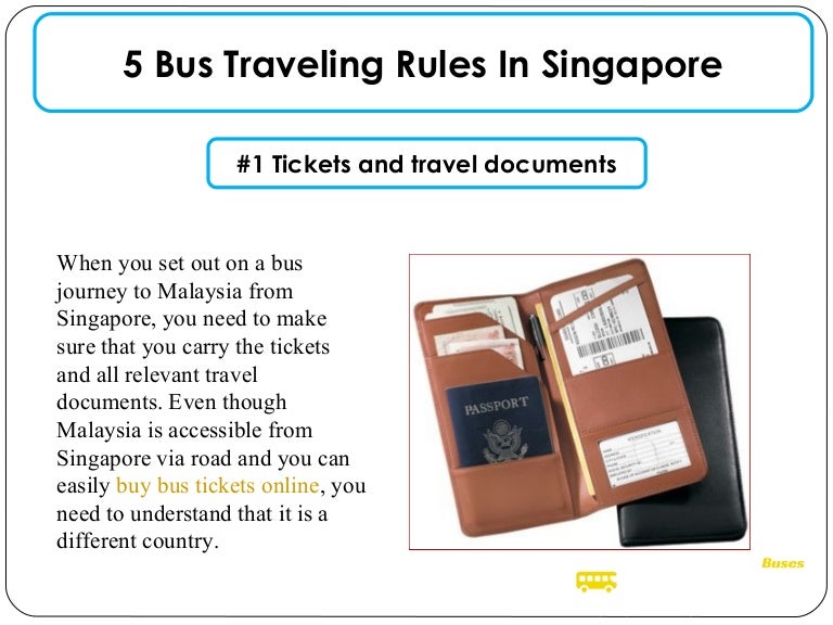 5 bus traveling rules in singapore