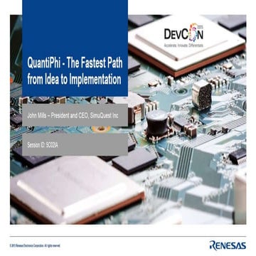  QuantiPhi for RL78: The Fastest Path From Idea to Implementation