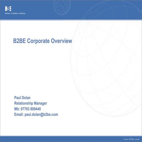 B2BE_Corporate_Presentation