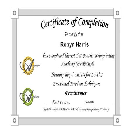 EFT certificate | PDF