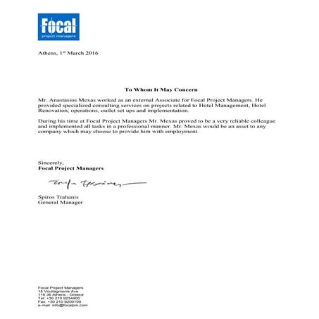 Reference Letter Mexas | PDF