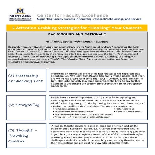 Hooking Strategies Handout