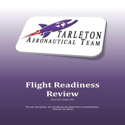 NASA PDR Technical Report | PDF