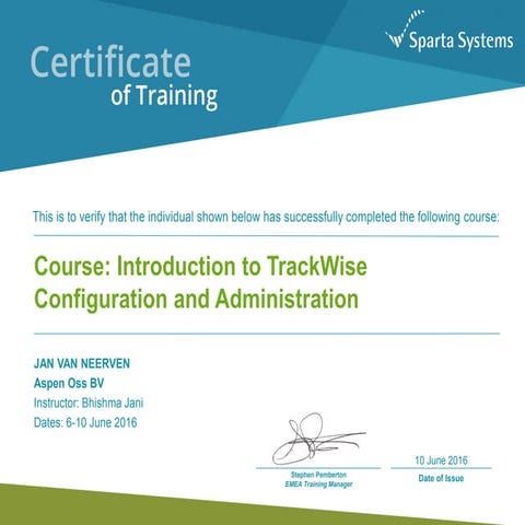 Introduction to TrackWise Configuration and Administration | PDF