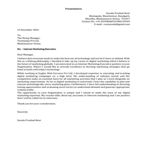 Sarada Prashad Rout Presentation