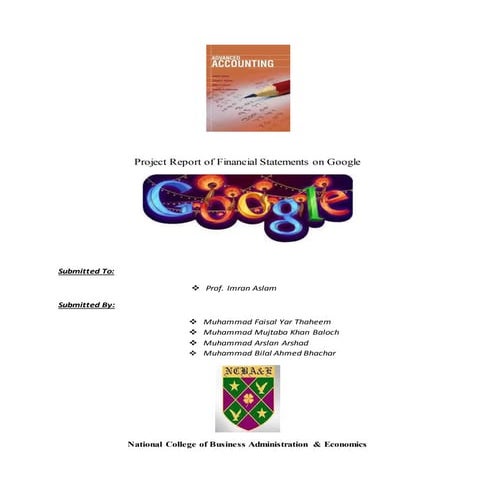 Income StatementBalance SheetCash Flow Statement