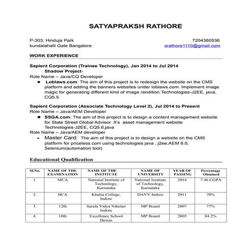 Satyaprakash_Resume