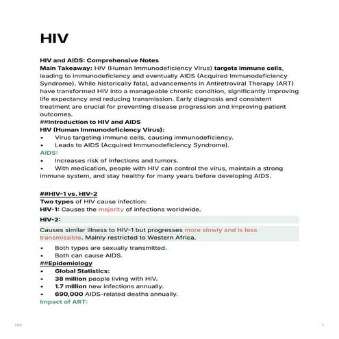HIV\AIDS , internal medicine , step up medicine | PDF