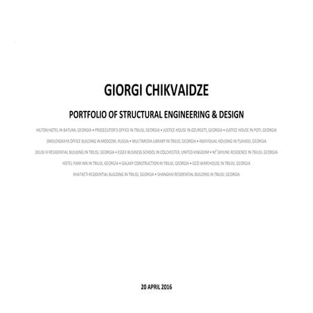 Portfolio | Resume Structural Engineer | Civil Design Engineer | PDF