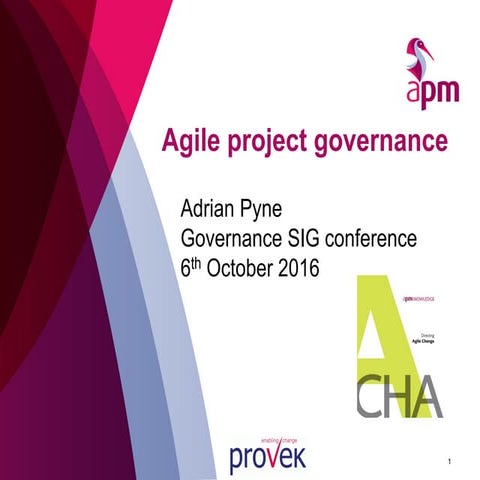 Successful change - good culture and governance matter Conference - Adrian Py...